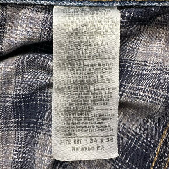 Vintage Carhartt Destroyed Distressed Flannel Lined Workwear Jeans 34 x 36 - Picture 12 of 12